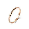 Polished rose gold tungsten ring featuring geometric diamond-cut triangular facets - Size 6 / 2mm / Rose Gold