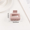 Matte dusty rose square hair claw clip for women, 5cm medium size minimalist hair accessory - Lotus Pink (d24)