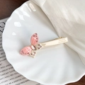 Elegante fermaglio per capelli a farfalla con strass rosa e base in acetato a mano - Caffè Rosa