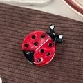 Elegante rode lieveheersbeestje haarklem van hoogwaardig acetaat met marmer - Rood Lieveheersbeestje