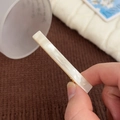 Fermaglio per capelli in acetato marmorizzato bianco crema con base dorata - Bianco Sporco Piccolo