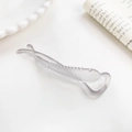 Elegant matte grey banana hair clip for ponytail styling on a minimalist background - Matte Grey