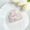 Pink iridescent marble square hair claw clip with elegant pearlescent mermaid finish - Purple