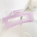 Molla per capelli quadrata opaca lavanda 13 cm su un vassoio display elegante - Viola 13cm