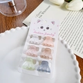 Lot de six mini pinces à cheveux papillon mates aux couleurs acidulées sur carte - Style Mini Mat (E)
