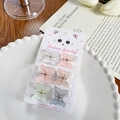 Lot de 6 mini pinces à cheveux papillon aux couleurs pastel sur carte chat mignon - Style Papillon (G)