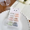 Lot de 6 mini pinces à cheveux papillon mates aux tons pastels sur carte de présentation - Style Couleurs Mixtes Mat (H)