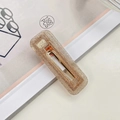 Rectangular golden glitter acetate hair clip with premium metallic finish for women - Square Light Yellow Glitter