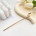 Horquilla de oro minimalista con patrón de nubes para un estilo chino elegante y fino - 16cm / Nube Auspiciosa Dorada (B171)
