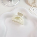 Pinza para el cabello hueca blanca crema mate minimalista para peinado elegante - Blanco (4.2cm)