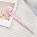 Peine de púa de acetato veteado rosa y violeta para peinar y seccionar el cabello fino - Rosa Sakura