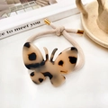 Élastique à cheveux chic avec papillon en acétate écaille de tortue et détails dorés fins - Écaille