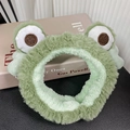 Fascia per capelli in peluche rana verde, morbido cerchietto per lavaggio viso - Fascia per Capelli Rana