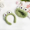 Ensemble serre-tête et chouchou en peluche grenouille verte pour filles - Ensemble Grenouille