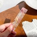 Peine de dientes anchos en acetato veteado rosa y blanco para peinado y desenredo - Púrpura Uva