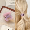 Graziosa pinza per capelli a forma di orso in acetato rosa con scritta dorata - Viola Latte