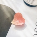 Pink heart hair claw clip with marble texture and gold glitter finish for women - 2.3cm / Glitter