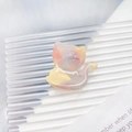 Chic acetate cat-shaped hair claw clip in shimmering pink and yellow pearlescent finish - Grape Purple