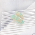Mini butterfly hair claw clip with mint green and cream marble acetate texture finish - Butterfly Design / 3cm / Turquoise Green