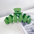Pinza de pelo mate verde hierba de 13cm extra grande para pelo grueso estilo minimalista - 12.8cm / Verde
