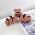 Pinza de pelo shark de 13 cm marrón moca mate para peinar cabellos gruesos - 12.8cm / Tostado
