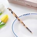 Elegant tortoiseshell acetate hair stick with unique twisted spiral design for bun styling - Beige Tortoise Shell / 17.5cm