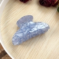 Elegant light blue glitter hair claw clip with vintage marble texture for women - Small Semicircle Glitter Light Purple 8cm