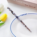Elegant purple and brown acetate hair stick with marble texture and spiral twist design - Marble Purple / 17.5cm