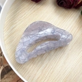 Elegant purple marble hair claw clip with holographic glitter and resin texture - Triangle Hollow Glitter Light Purple 8.5cm