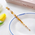 Elegant tortoise shell patterned acetic acid hair pin in amber and brown tones - Sunset Orange / 17.5cm