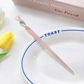 Elegant spiral acetate hair stick in gradient pink and green for modern buns - Pearlescent Pink Green / 17.5cm