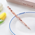 Chic tortoiseshell acetate hair pin with spiral top design for elegant buns - Red Brown / 17.5cm