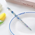 Minimalist marble pattern acetate hair stick with elegant blue and purple swirls - Starlight Blue / 17.5cm