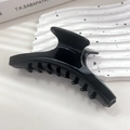 Glänzende schwarze Haarklammer aus Acetat mit minimalistischem Design für Damenfrisuren - Schwarz 11.5CM