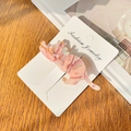 Haarclip van acetaat met roze marmertextuur in de vorm van een kat met gouden rand - Kattenvorm / Marmerroze / 8cm