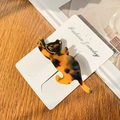 Creative tortoise shell acetate cat hair clip with elegant black and caramel textures - Cat Shape / Coffee Tortoise Shell / 8cm