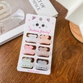 Lot de 6 mini pinces à cheveux aux couleurs bonbon et effet aurore sirène sur carte - Modèle J (Mélange Iridescent) 2.5CM