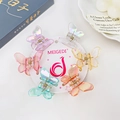 Set of 6 colorful iridescent butterfly hair claws with shimmering gradient finish - Butterfly Style