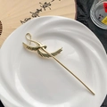 Elegante horquilla de metal dorado con diseño de grulla para peinados de estilo chino - 15,8 cm / Estilo Grulla (B171)