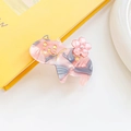 Fermaglio per capelli a gatto in acetato marmorizzato rosa con fiore di ciliegio - Rosa marmo / 6cm