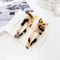 Zweiteiliges Set Katzenhaarklammern mit Schildpatt-Muster und goldenen Akzenten - Beige Schildpatt