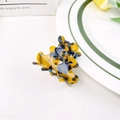 Pince à cheveux chic en acétate avec motif léopard écaille de tortue pour queue de cheval - Écaille Café