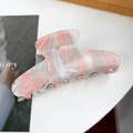 Chic pink and blue ink marble hair claw clip in large size for elegant hairstyles - Pale Blue