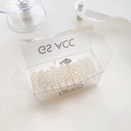 Set de 9 gomas de pelo en espiral de colores en caja de TPU transparente con marca GS ACC - Transparente