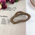 Matte kaffeebraune große Haarklammer mit künstlerischem, unregelmäßigem Hohldesign für Damen - Wolke Braun 11cm