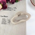 Eleganter Haarklammer in Matt-Beige mit Wellendesign für französisches Haarstyling - Wolke Cremeweiß 11cm