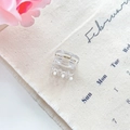 Mini transparent candy color resin hair claw clip for girls styling and bangs - Basic Claw Style / Clear