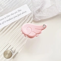 Pinza para el pelo rosa con alas de ángel en acetato y diamantes de imitación - Rosa