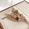 Große matte Kaffeebraun Blumen-Haarklammer für elegante französische Dutt-Frisuren - Blume Kaffee 11.5CM