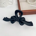 Große Haarklammer in Matt-Schwarz mit Schleifen-Design für elegante Frisuren - Schleife Schwarz 2 13CM